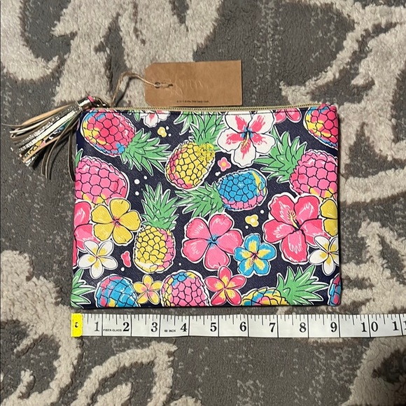 Simply Southern Floral Cosmetic Bag - Pink, Yellow, Blue - Picture 1 of 3